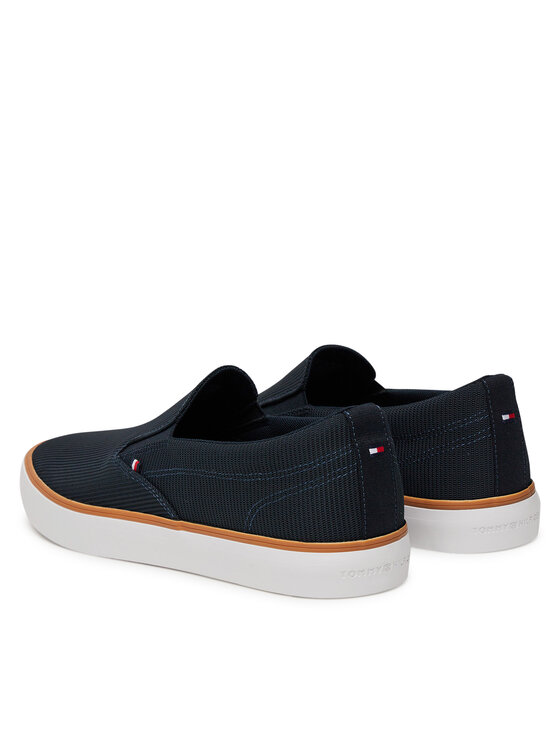 Tommy Hilfiger Tommy Hilfiger Tenisówki Th Hi Vulc Core Low Ii Slipon FM0FM05514 Granatowy