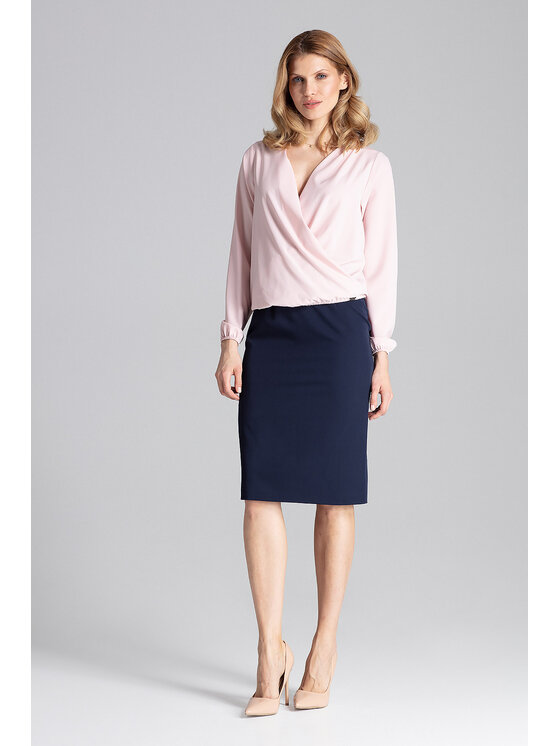 FIGL FIGL Bluzka M659 Różowy Regular Fit