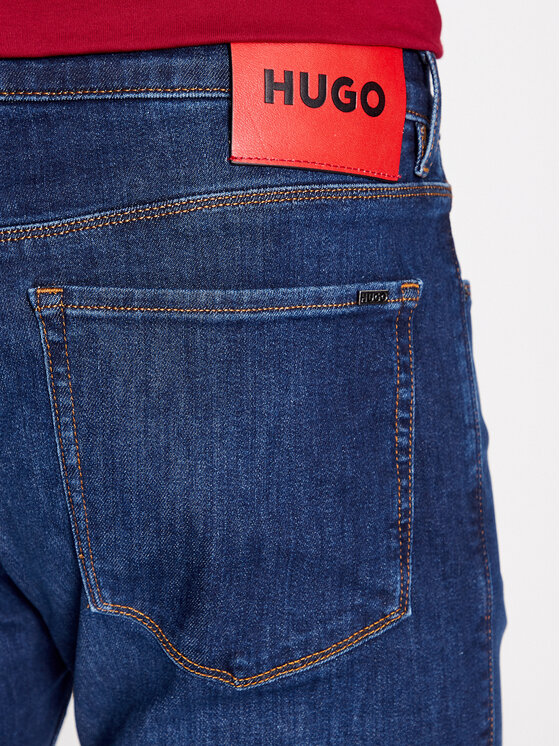 HUGO Hugo Jeansy 50493701 Tmavomodrá Slim Fit