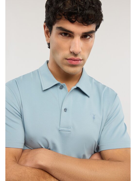Trussardi Trussardi T-Shirt G5098000140N024 Turkusowy Regular Fit