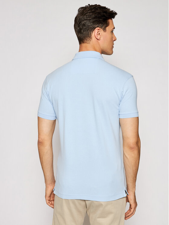 La Martina La Martina Polo Piquet CCMP02 PK001 Błękitny Slim Fit