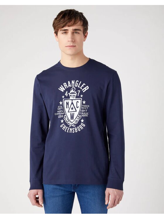 Lee Lee T-Shirt AMERICANA TEE Niebieski Regular Fit