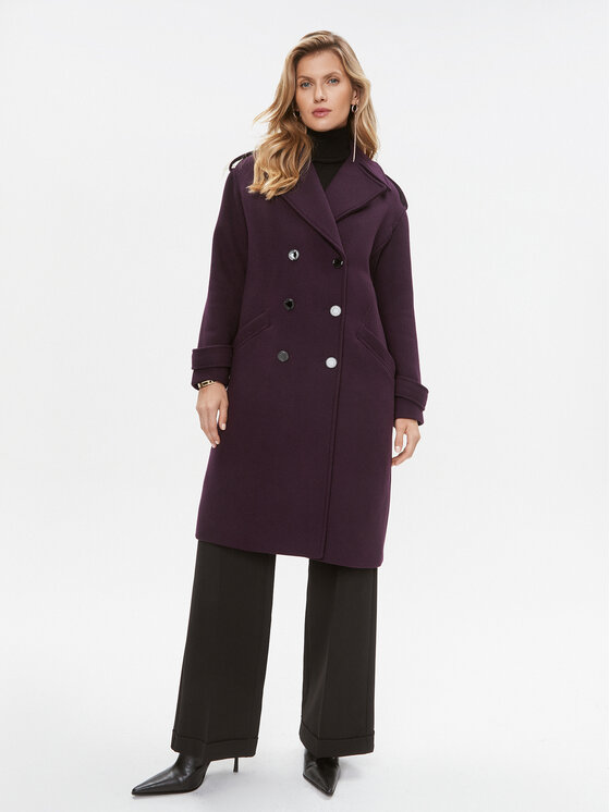 Morgan Morgan Palton de lână 232-GMIKI Violet Regular Fit