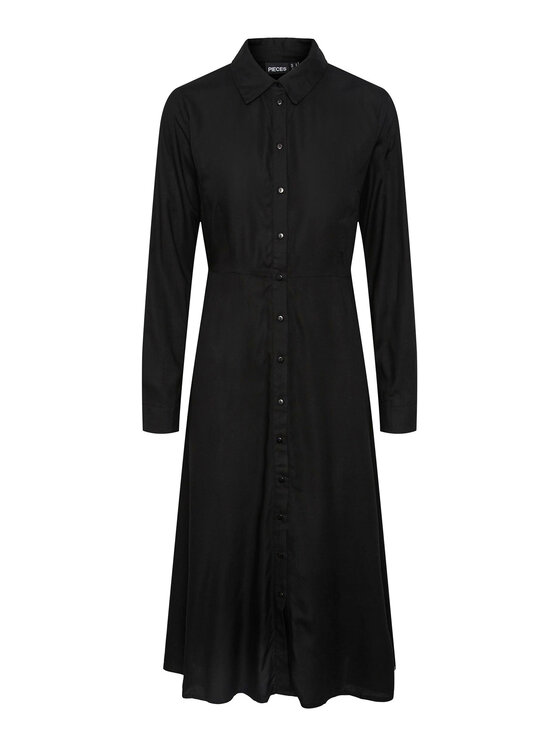 Pieces Pieces Marškinių tipo suknelė 17140732 Juoda Regular Fit