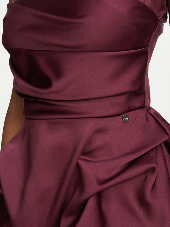 Rinascimento Rinascimento Kokteilinė suknelė CFC0130374003 Vyšninė Slim Fit