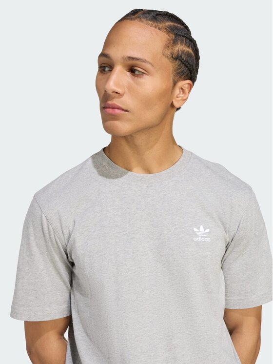 adidas adidas T-Shirt Trefoil Essentials Tee Szary Regular Fit