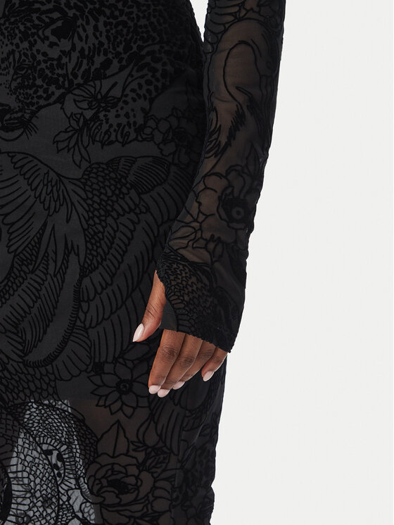 Just Cavalli Just Cavalli Коктейлна рокля 81PAO909 JS569 Черен Slim Fit