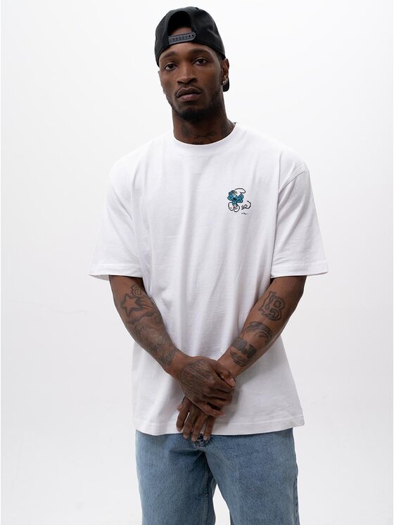 Smerfy Smerfy T-Shirt 131800 Biały Oversize