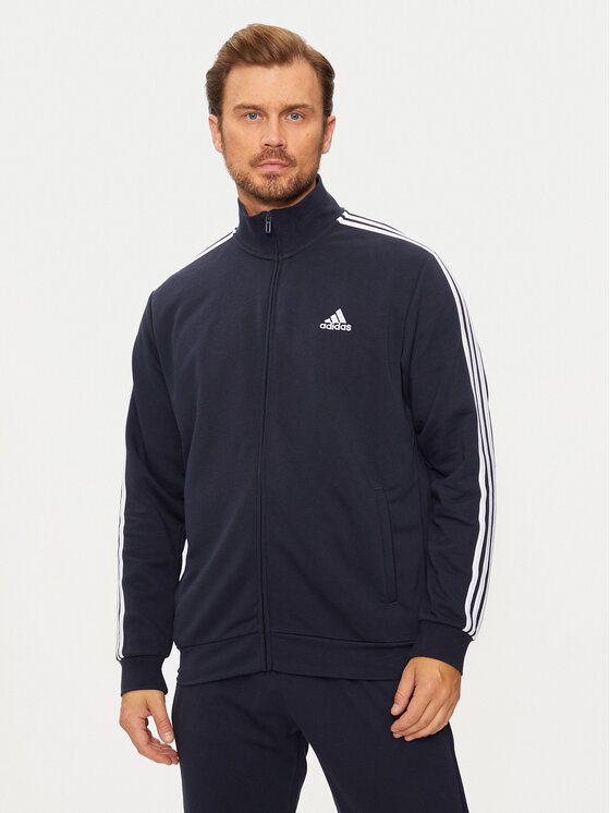 adidas adidas Treniņtērps Basic 3-Stripes French Terry IC6765 Tumši zils Regular Fit