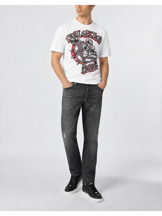 PHILIPP PLEIN PHILIPP PLEIN T-Shirt 31608 Biały Regular Fit