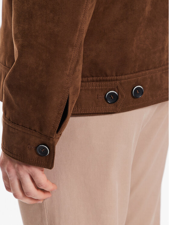 Sisley Sisley Bunda z imitace kůže 2CF6SN01S Hnědá Regular Fit