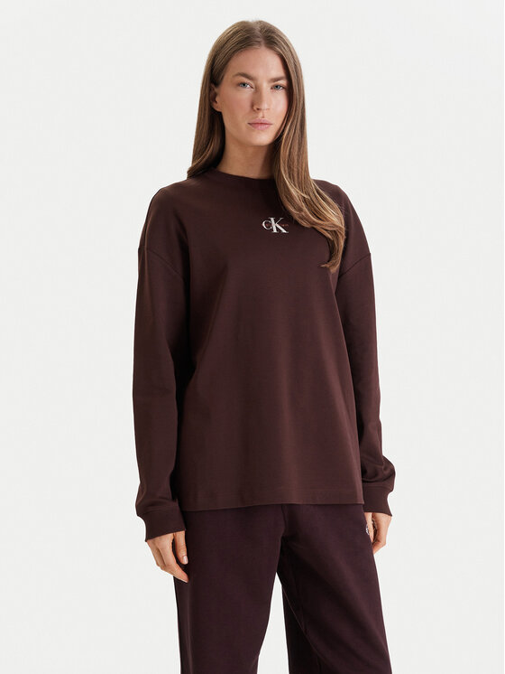 Calvin Klein Jeans Calvin Klein Jeans Džemperis Monologo LV047E211G Ruda Oversize