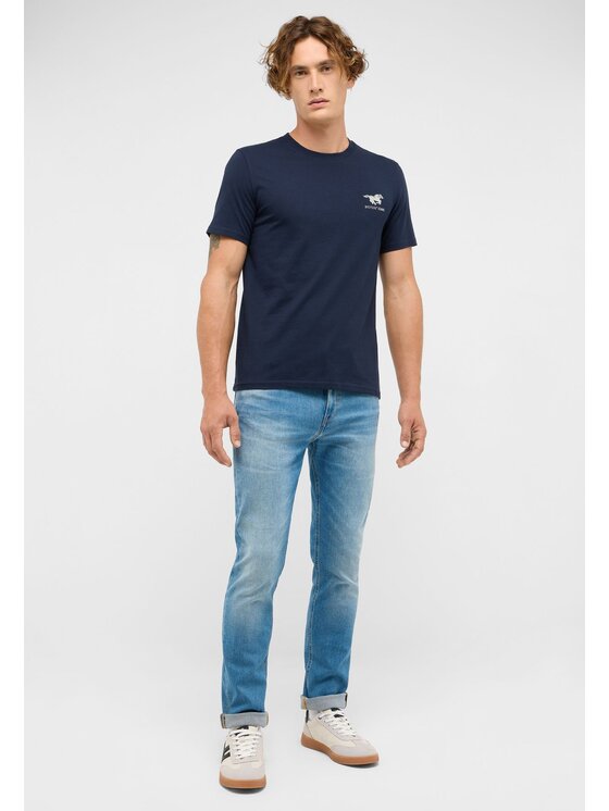 Mustang Mustang T-Shirt Style Austin Granatowy Regular Fit