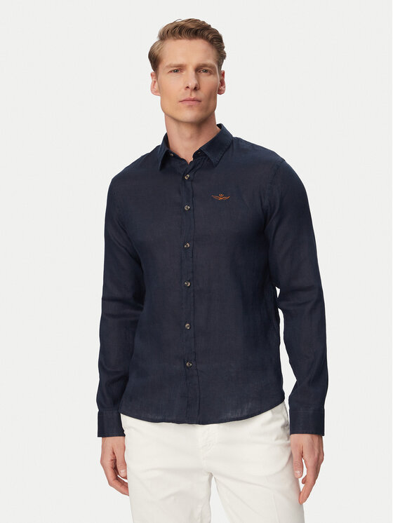 Aeronautica Militare Aeronautica Militare Košulja 261CA1321UCT03089 Tamnoplava Regular Fit