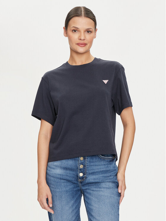 Guess Jeans Guess Jeans Tričko W4YI05 K8HM0 Tmavomodrá Regular Fit