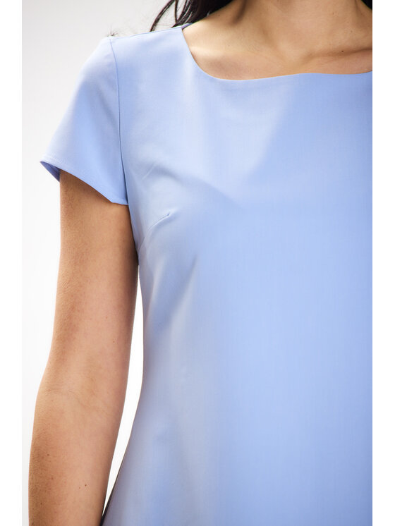 Awama Awama Sukienka letnia A645 Niebieski Basic Fit