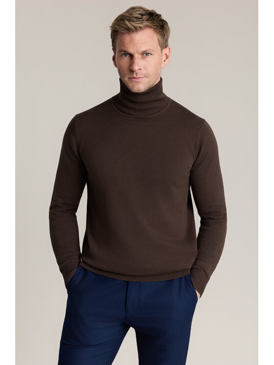 Lancerto Lancerto Sweter Jesse SW073226000046 Brązowy Regular Fit