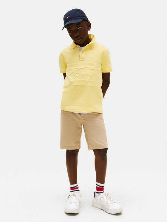 Tommy Hilfiger Tommy Hilfiger Polo särk Flag KB0KB09714 Kollane Regular Fit