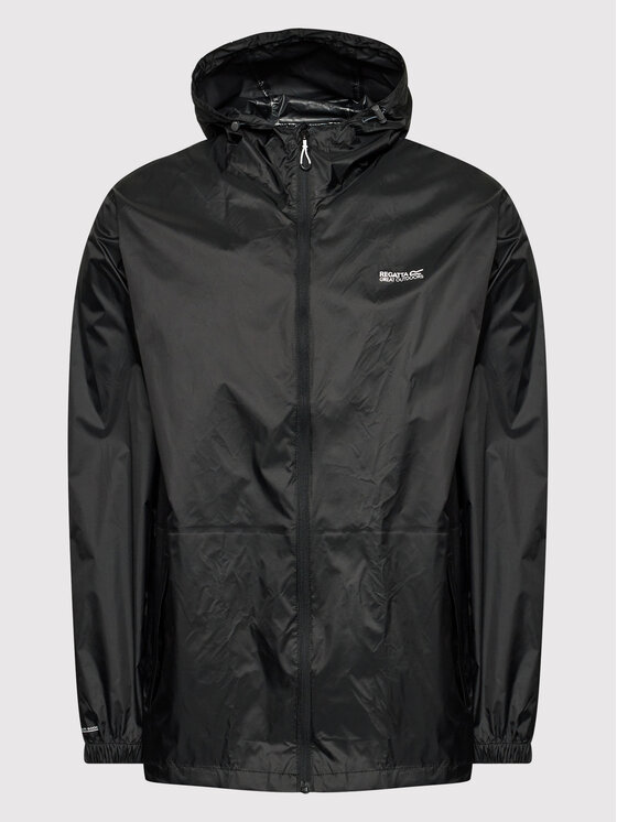Regatta Regatta Kurtka przeciwdeszczowa Pack It RMW281 Czarny Regular Fit