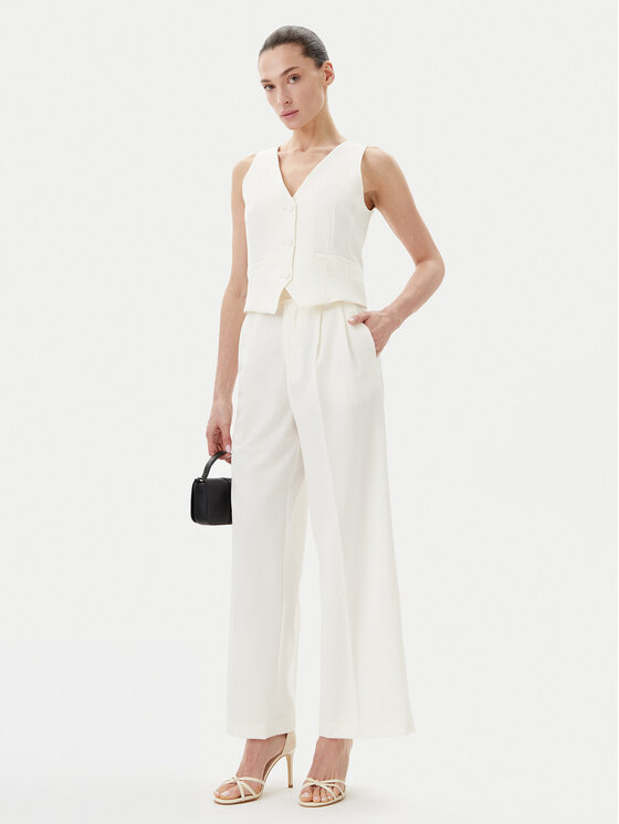 Rinascimento Rinascimento Palazzo kelnės CFC0123671003 Écru Regular Fit