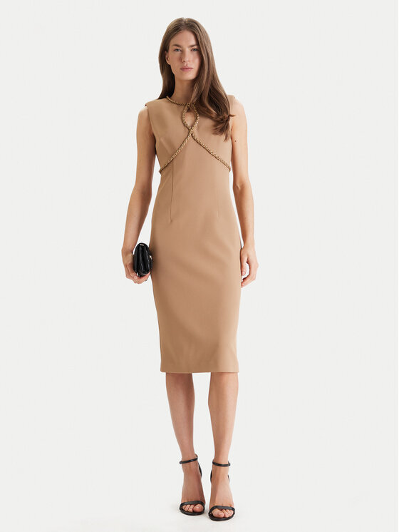 Marciano Guess Marciano Guess Koktejlové šaty 6RGK18 9373Z Béžová Regular Fit