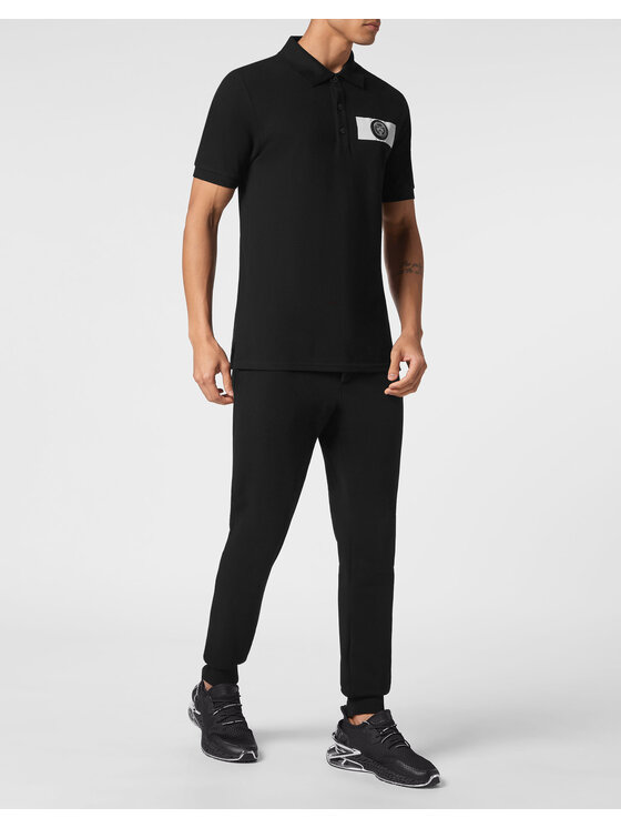 Plein Sport Plein Sport Polo 2051 Czarny Slim Fit