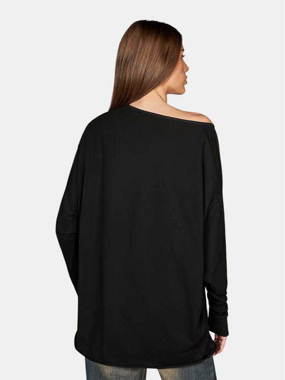 MADE BY SOCIETY MADE BY SOCIETY T-Shirt Noir Élément - T27904 Czarny Basic Fit