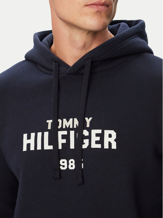 Tommy Hilfiger Tommy Hilfiger Bluza MW0MW44937 Granatowy Regular Fit