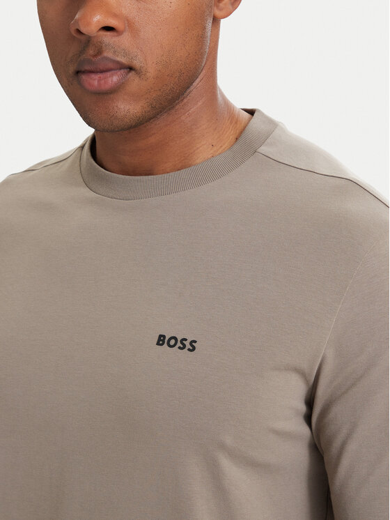 BOSS BOSS Longsleeve 50506365 Beżowy ciemny Regular Fit