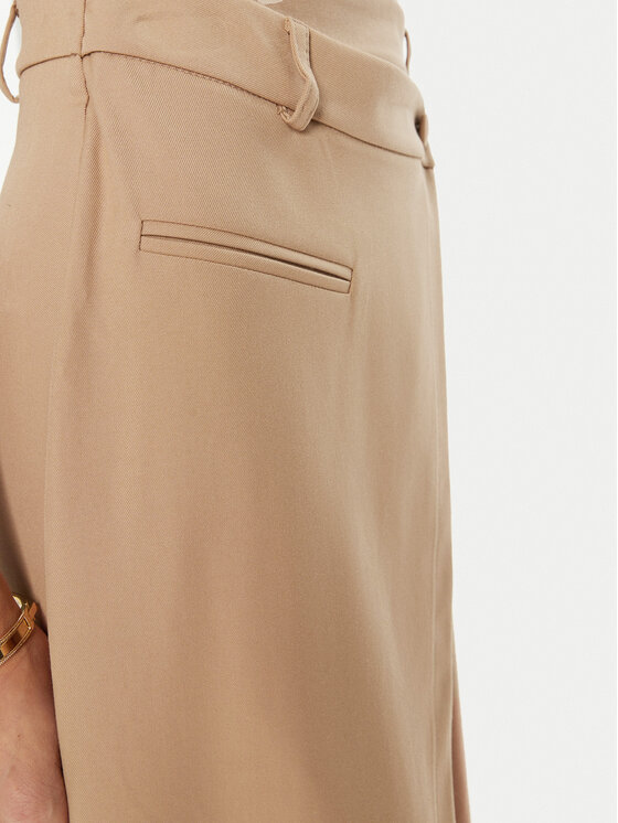 Artigli Artigli Spódnica midi ACGO000665 Beżowy Regular Fit