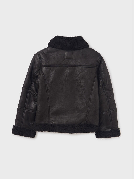 Mayoral Mayoral Cappotto in shearling 7.411 Nero Regular Fit