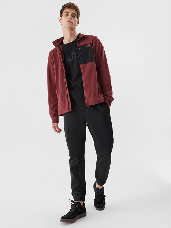 4F 4F Fliis 4FAW23TFLEM123 Bordoopunane Regular Fit