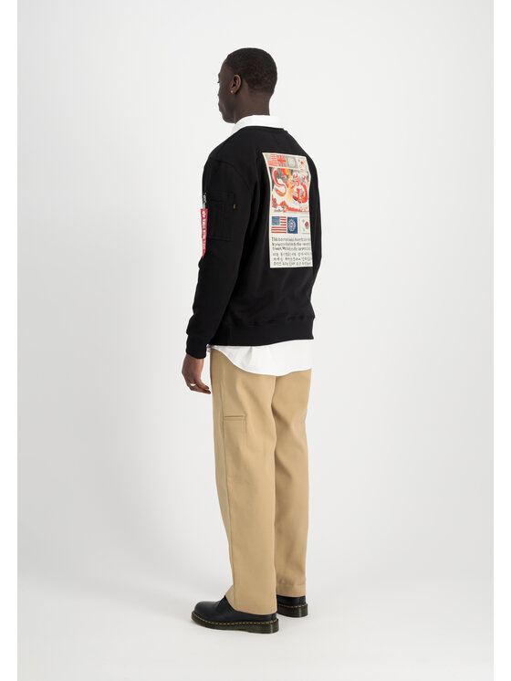 Alpha Industries Alpha Industries Bluza USN Blood Chit Sweatshirt Czarny Regular Fit
