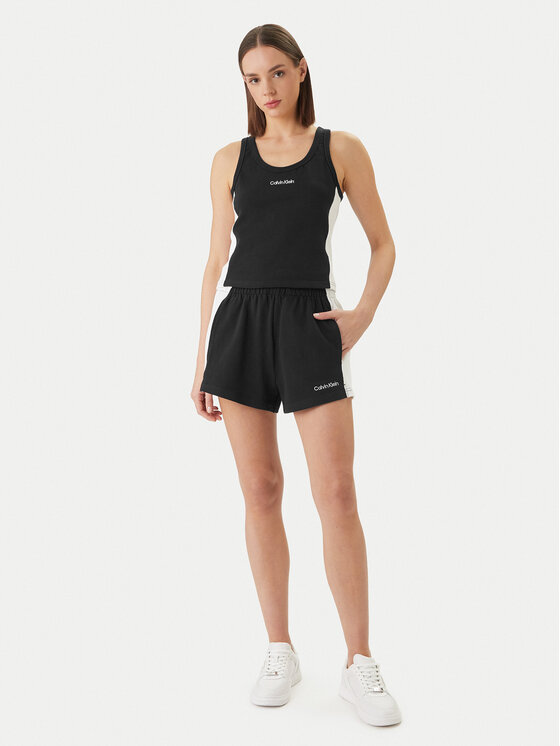 Calvin Klein Swimwear Calvin Klein Swimwear Felső LV00Q61152 Fekete Slim Fit