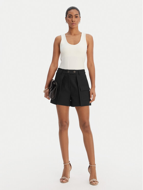 Morgan Morgan Σορτς υφασμάτινο 251-SHONAU Μαύρο Straight Fit