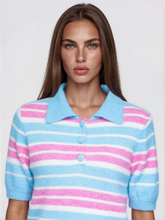 Ombre Ombre Svetr OW-SW-E0031 Modrá Relaxed Fit
