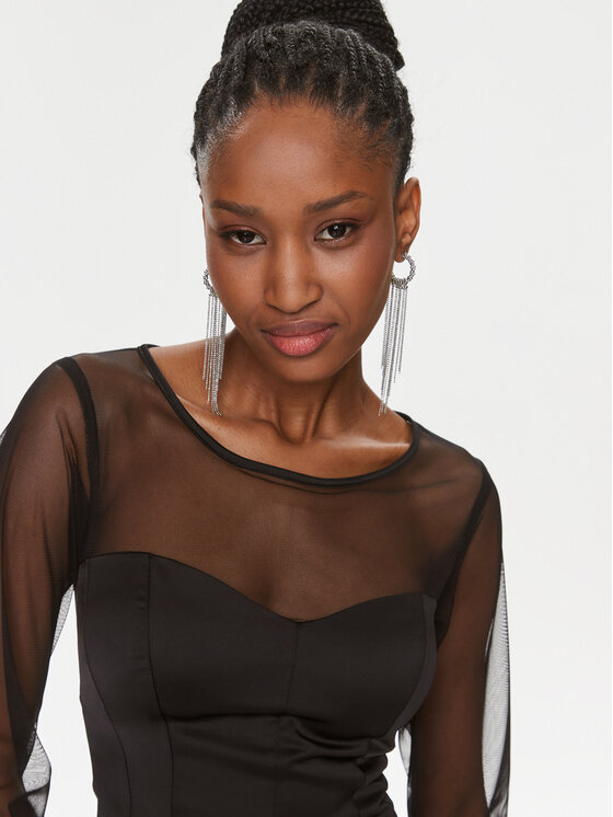 Rinascimento Rinascimento Bluse CFC0116823003 Schwarz Slim Fit