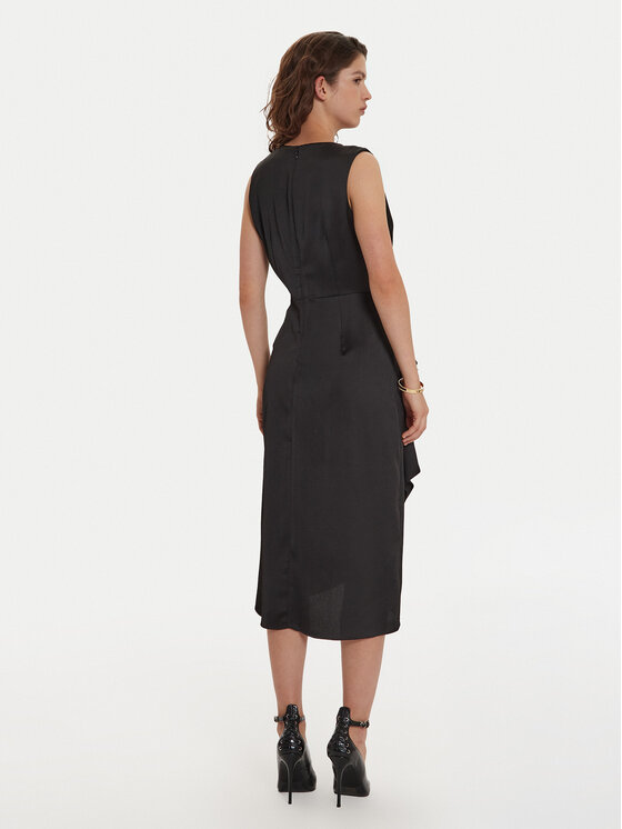 DKNY DKNY Koktel haljina DD4GTB81 Crna Slim Fit