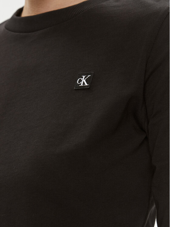 Calvin Klein Jeans Calvin Klein Jeans Blúzka Embro Badge J20J222884 Čierna Regular Fit