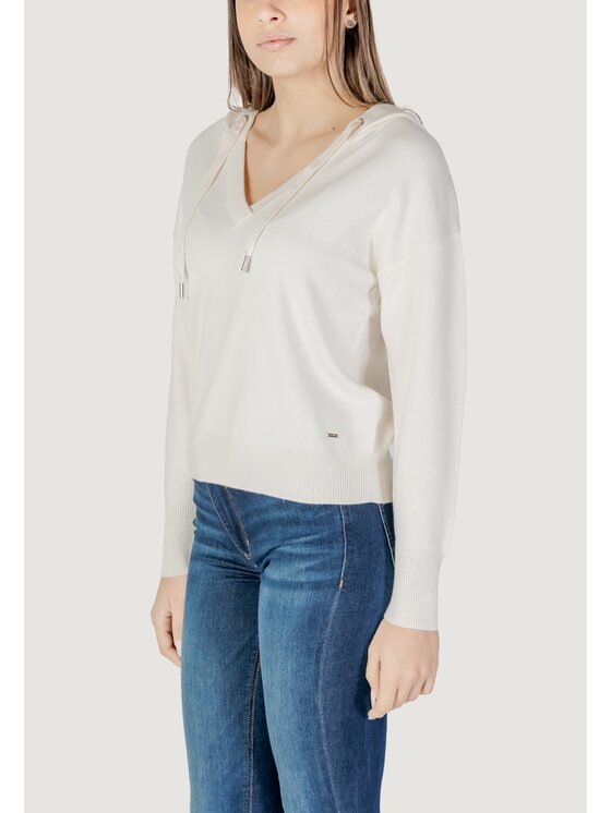 Morgan De Toi Morgan De Toi Sweter 241-MBALLON Biały Shirt Fit