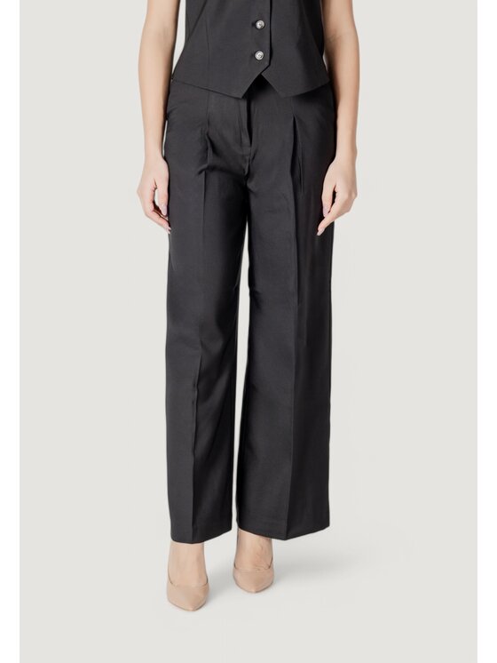 ICHI Pantaloni da donna IHZIMMIE PA5 Nero Palazzo Fit