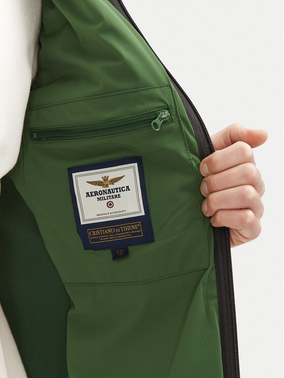 Aeronautica Militare Aeronautica Militare Bunda pro přechodné období 251AF498F559 Zelená Regular Fit