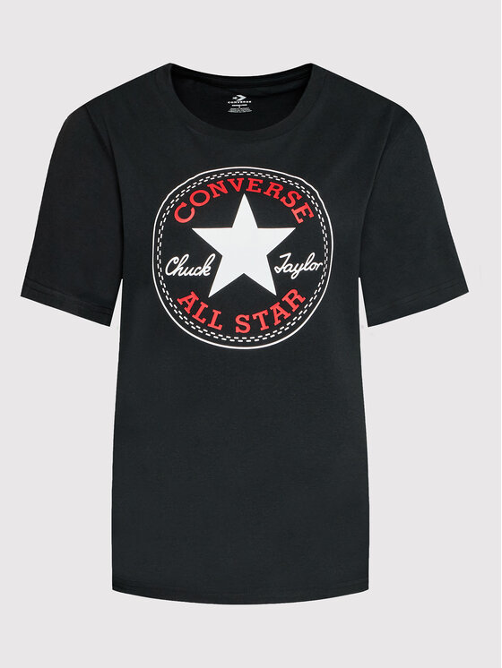 Converse Converse T-Shirt Unisex 10024064-A02 Czarny Standard Fit