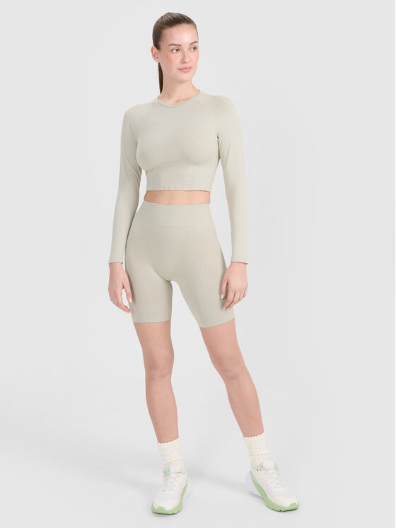 4F 4F Koszulka techniczna TRAINING SEAMLESS Beżowy Compression Fit