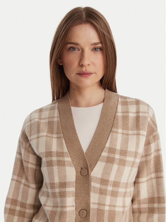 Vero Moda Vero Moda Kardigán Gold Art 10332210 Béžová Regular Fit