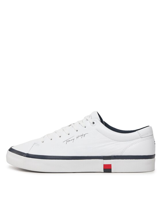 Tommy Hilfiger Tommy Hilfiger Snīkeri Modern Vulc Corporate Leather FM0FM04922 Balts