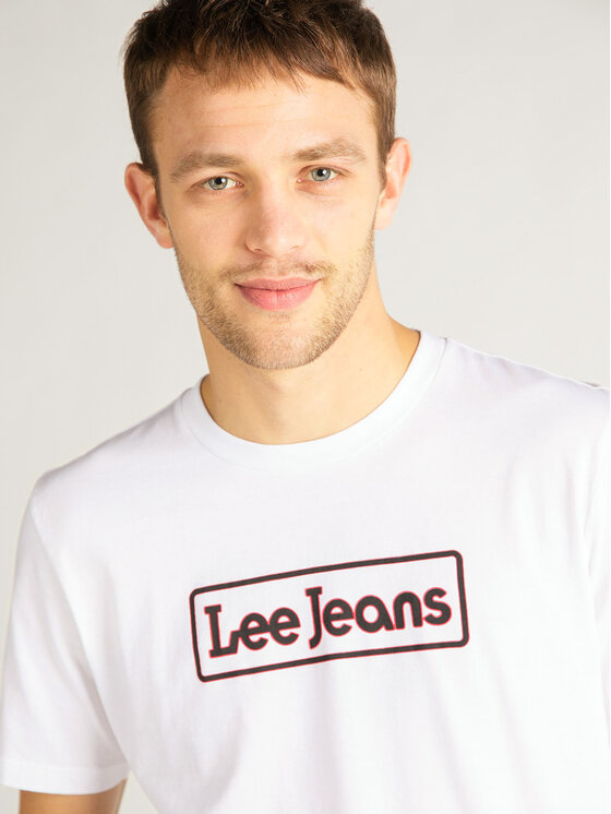 Lee Lee T-shirt Jeans L65LFELJ 112116078 Bianco Regular Fit