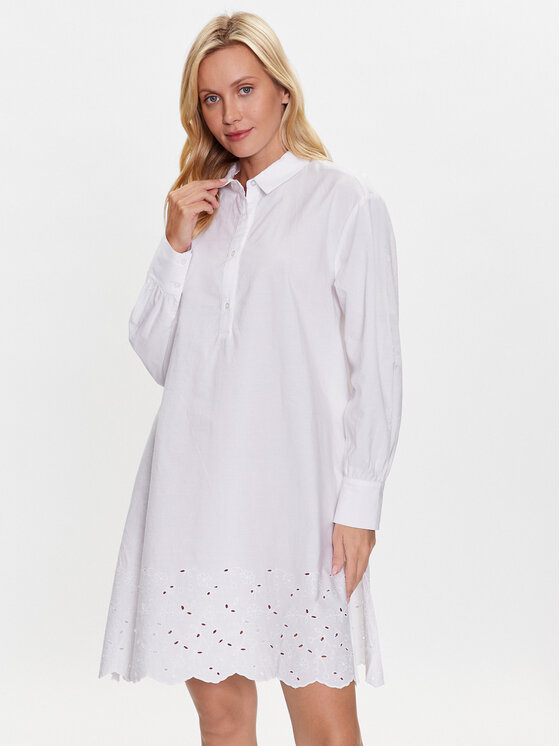 United Colors Of Benetton Rochie de zi 481YDV04I Alb Regular Fit