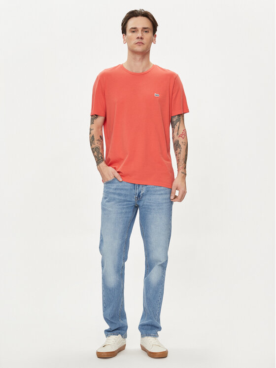 Lee Lee T-särk Patch Logo 112349352 Punane Regular Fit