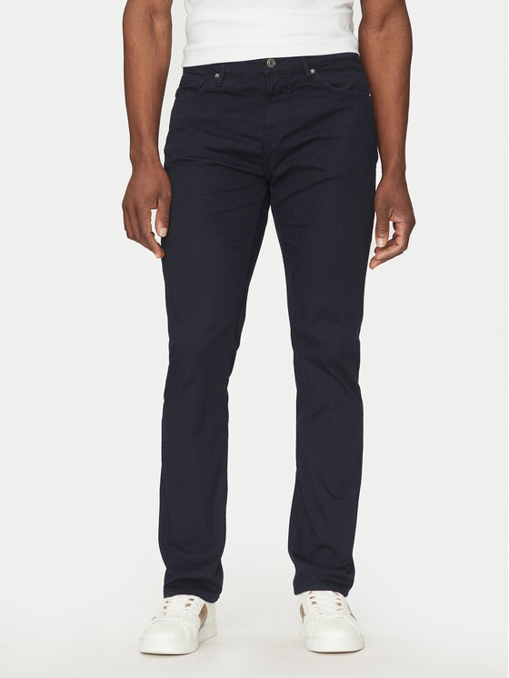 Guess Bavlnené nohavice M5RAS2WGXW1 Tmavomodrá Regular Fit